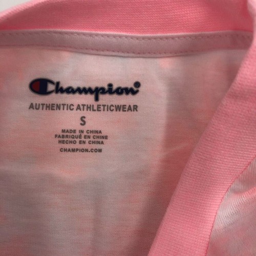 Brand New Authentic Champion Pink Candy Tye Dye Boxy Tee For Girls Size Small - Picture 4 of 7