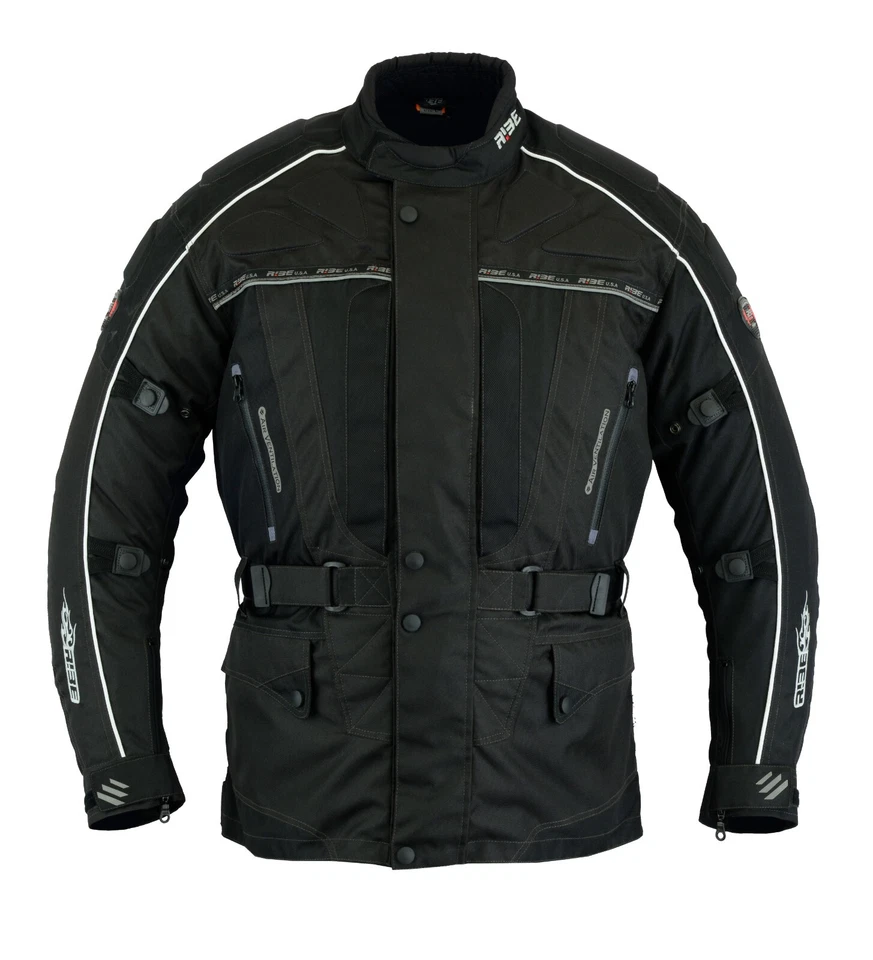 3层摩托车骑行防水摩托车夹克摩托车带免费盔甲 — 第 3/4 张图片