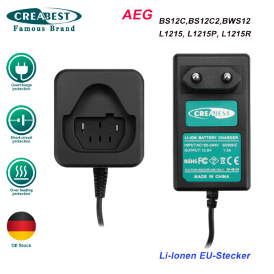 12V Lithium Akku Ladegerät Für AEG BLL12C BS12C BS12C2 BSS12C Ridgid 130446007