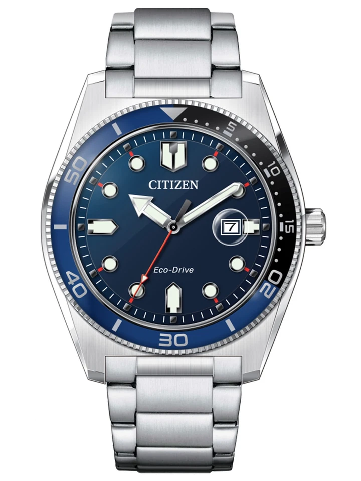 Citizen AW1761-89L Herrenuhr Edelstahl Eco Drive silber - Bild 1 von 1
