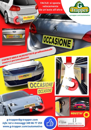 Copritarga magnetici neutri personalizzabili ideali x facili foto x vendita auto - Foto 1 di 2
