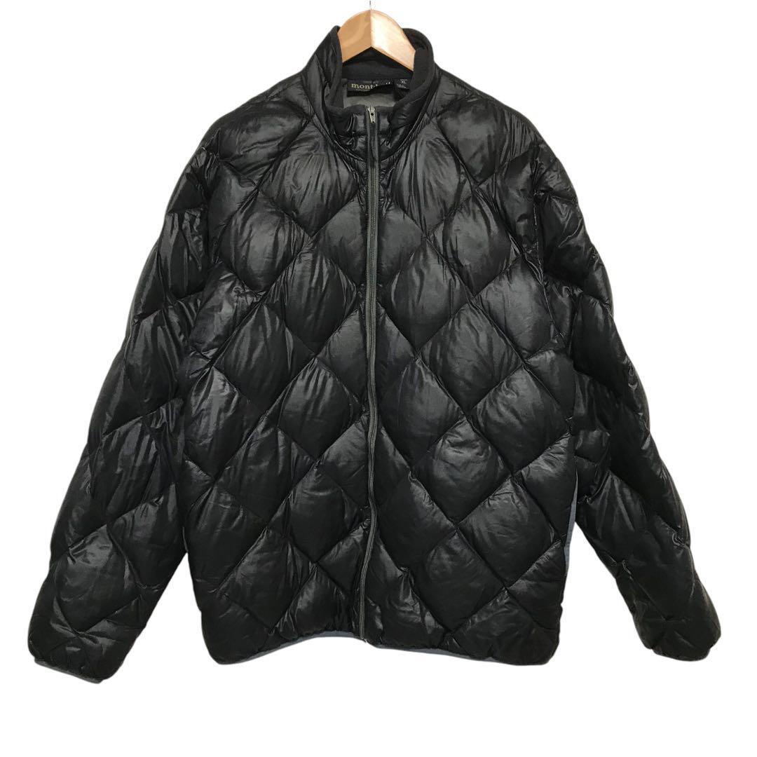 00s Old Montbell Vintage Quilted Down Jacket Logo Black size XL  