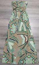 Emerald Sundae Dress Adult X-Small Pattern Maxi Strapless Spring Summer Womens