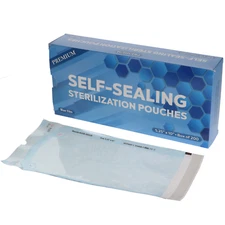 House Brand Dentistry 100526 Self-Sealing Sterilization Pouches 5.25"x10" 200/Bx
