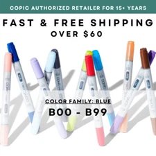 B00 - B99 * COPIC Ciao Marker Blue - U.S. Authorized Retailer