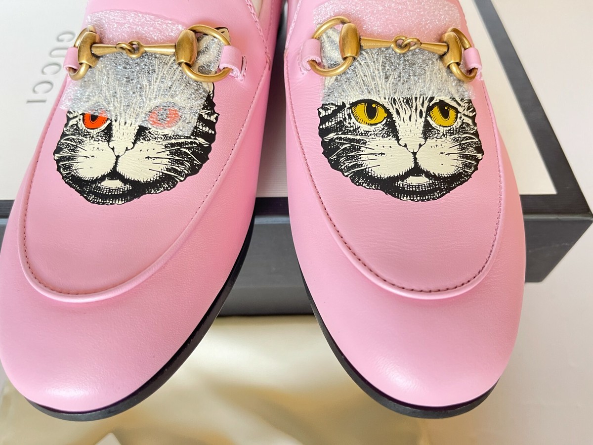 New Authentic Gucci Mystic Cat Brixton Loafer Mules Flats New Authentic Gucci Mystic Cat Brixton Loafer Mules Flats