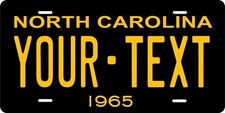North Carolina 1965 License Plate Personalized Custom Car Bike Motorcycle Moped North Carolina 1965 License Plate Personalized Custom Car Bike Motorcycle Moped