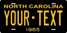 North Carolina 1965 License Plate Personalized Custom Car Bike Motorcycle Moped