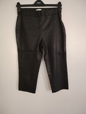 VVGC Notes Du Nord EU 38 Czarne Stretch Skóra Elastyczna talia Crop Spodnie Legginsy