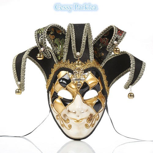 CB2 Mardi Gras Venetian Masquerade Musical Jester Costume Carnival Mask - Bild 14 von 15