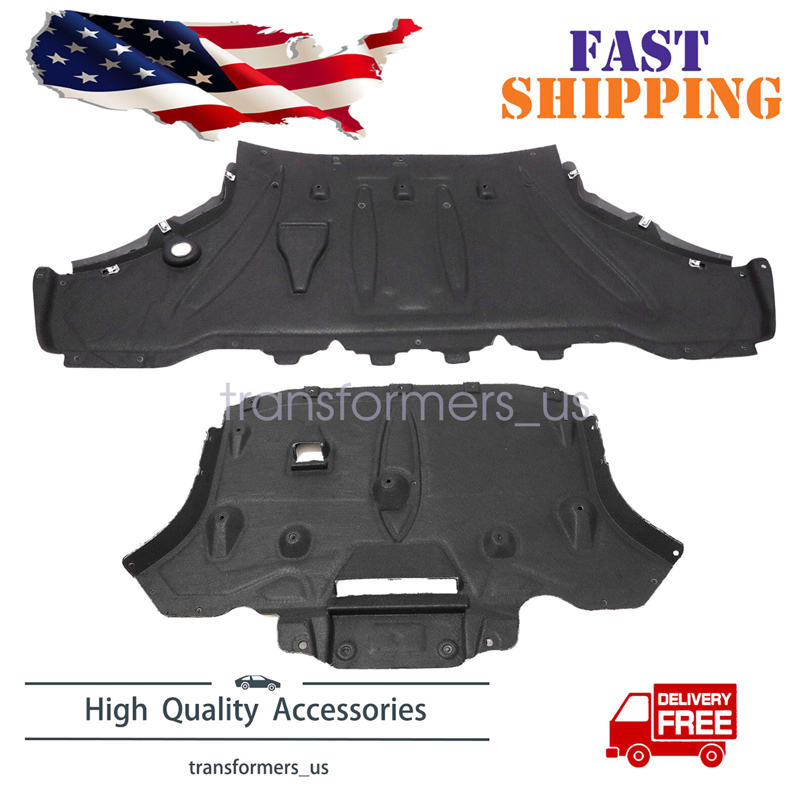 Fit Audi A8 (D4 / 4H) 2009 2010 2011 2012-2014 Engine Splash Guard+Gearbox Guard