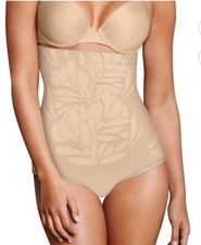 Maidenform Women's Flexees Ultra Firm High Waist Brief Size 3XL Beige Sculpts