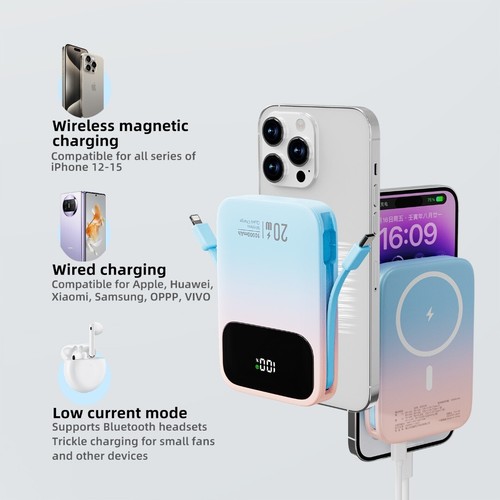 MAGSAFE Magnetic Wireless Power Bank For iPhone & Android, Type C Fast Charging - Picture 10 of 19