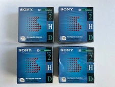Lot of 4 Sony 10MFD-2HDcf 3.5" Micro Floppy Disks IBM Formatted FACTORY SEALED