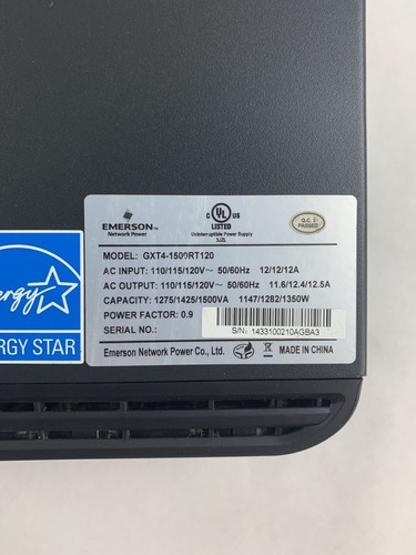 Emerson Vertiv Liebert GXT4-1500RT120 Network Power UPS System No Batteries - Picture 5 of 14