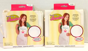 Back To Basics 2 Adult Bib Aprons White DIY Ready to Decorate Craft Personalize