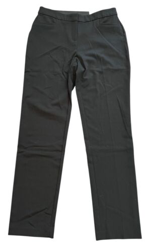 NWT Alfani Comfort Waist Straight Leg Deep Black Stretch Dress Pants Women's 6