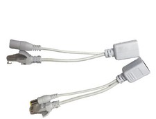1 PAIR POWER OVER ETHERNET PASSIVE POE ADAPTER INJECTOR  SPLITTER KIT POE CABLE