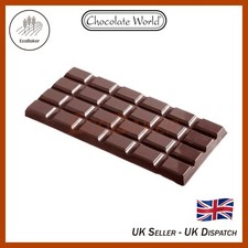 CW2162 Chocolate World Professional Polycarbonate 100g Rectangle Tablet Mould