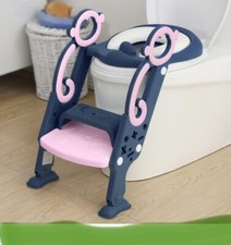 Toddler/Kids Potty Training Toilet Seat with Safety Stool Ladder Splash Guard