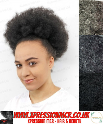 Kuknus Kordelzug Pferdeschwänze Big Afro Puff alle Farben UK Verkäufer