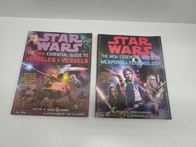 Star Wars Lot 2 of soft Cover books Essential Guides Vehicles + (Weapons 1st Ed)