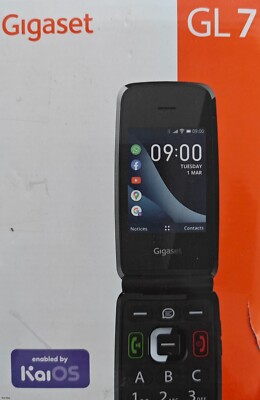 Gigaset GL7   Internetfähiges Klapphandy mit großen Tasten/Titanium-Grey OVP