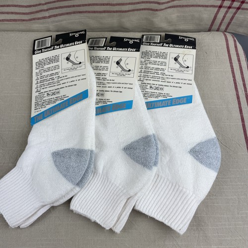 Vtg. Mens Spalding Running Quarter Socks The Ultimate Edge - Picture 10 of 12