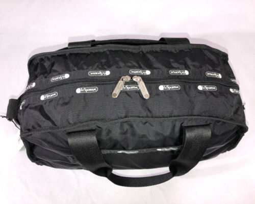Borsa a tracolla LeSportsac Bergen nuova con etichette borsone nylon nero getto #3898 $170 - Foto 14 di 24