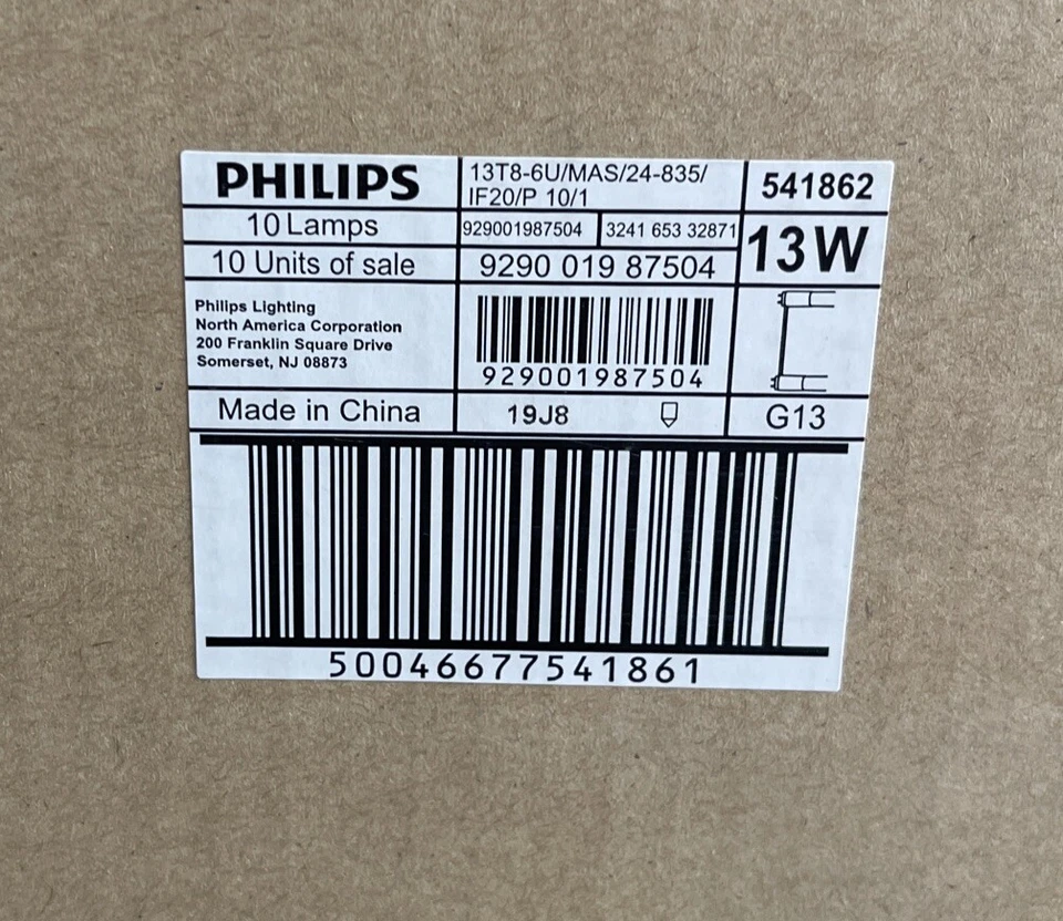 NEW BOX OF 10 541862 13T8-6U MAS 24-835 IF20/P DIM 10/1 InstantFit TLED Lamps - Image 2 of 4