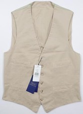 Polo Ralph Lauren Vest Waistcoat Beige Suit Cream White Tan RARE NWT