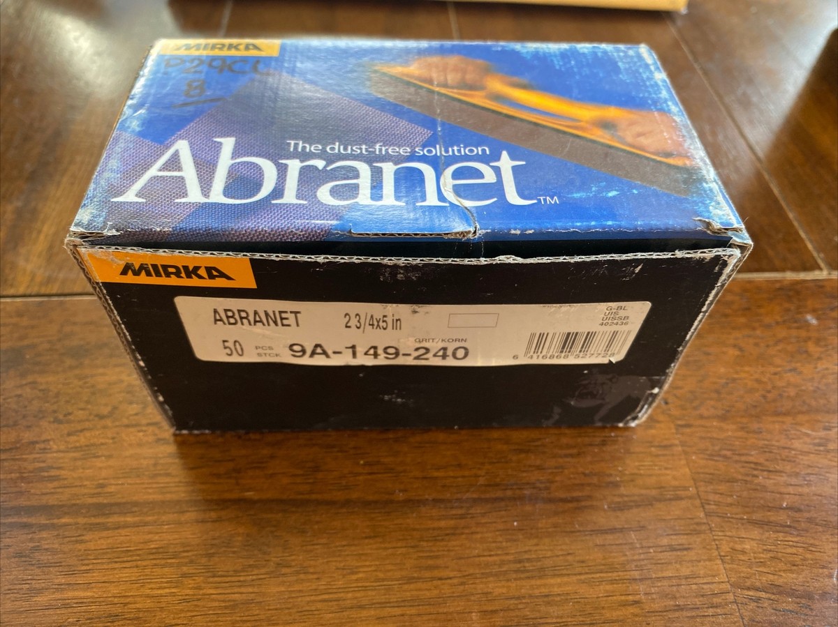 Lija Imán Mirka ABRANET P400: 50 Hojas, 2,75×16,5, Sin Polvo Y Envío Gratis (9A-151-400)