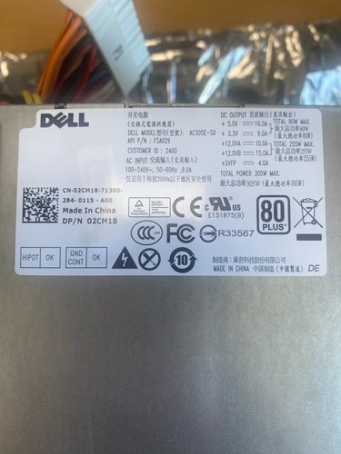 DELL AC305E-S0 305W Power Supply Unit - 02CM18 - FSA029 - 第 1/4 張圖片