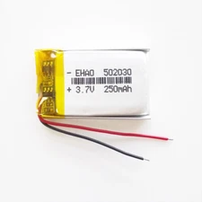 3.7V 250mAh Lipo Rechargeable Battery For GPS MP3 Recorder Car Key Camera 502030