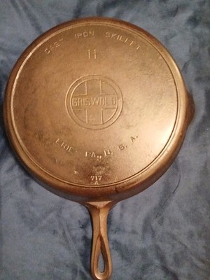 Griswold Cast Iron Skillet No. 11 Erie Pennsylvania USA 717 #11