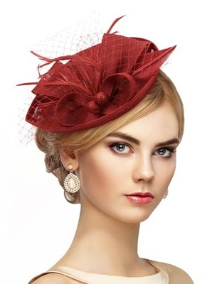 Fascinator Tea Party Hat - Derby Pillbox Kentucky Hat for Women new Raspberry Magenta Pink Mini Pillbox Kentucky Derby  main image 2