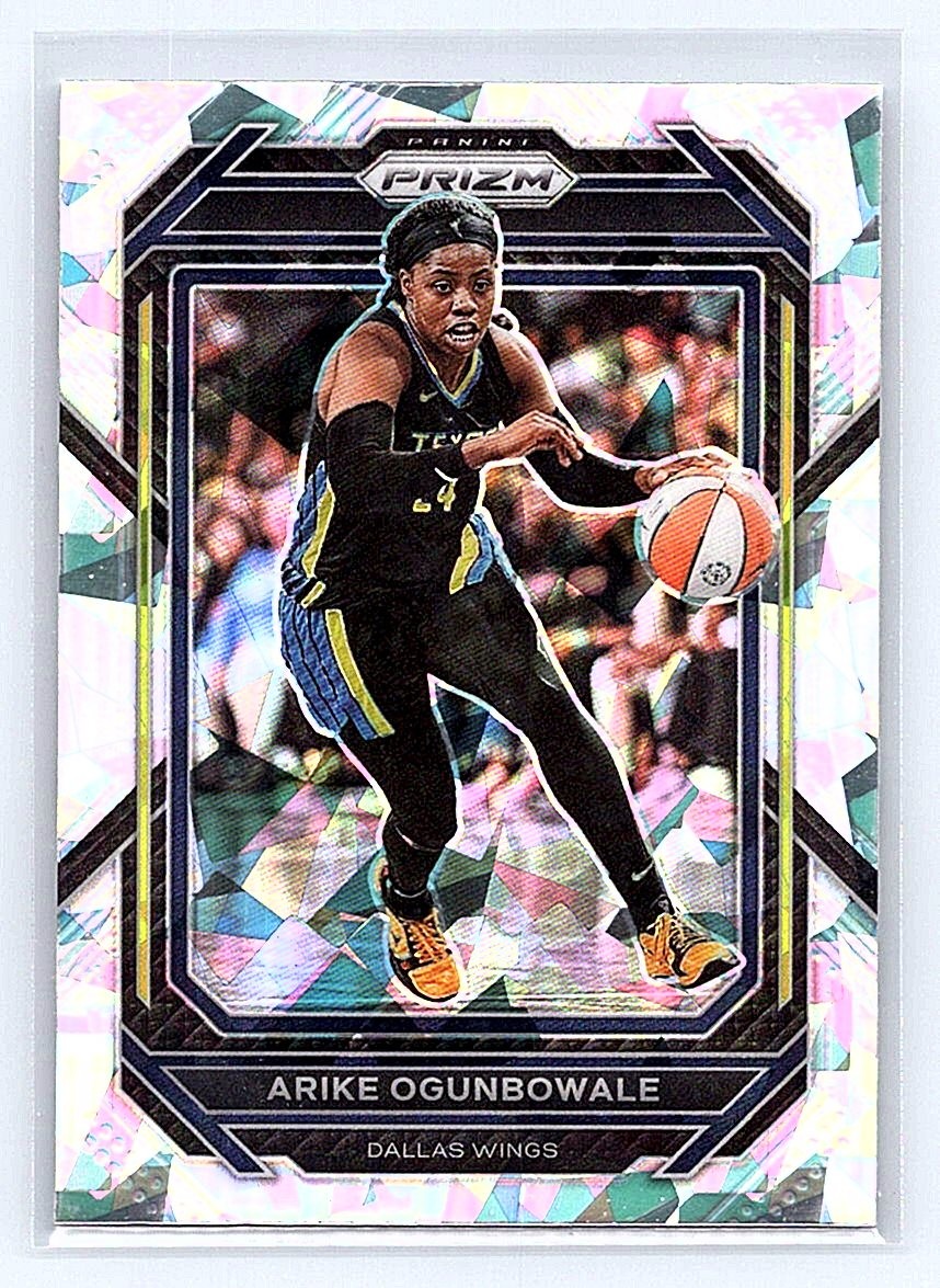 2023 Panini Prizm WNBA ARIKE OGUNBOWALE Cracked Ice Prizm #95 Wings