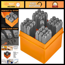 Heavy-Duty Metal Letter  Number Stamp Set - 37-Piece Kit for Jewelry, Wood, Lea