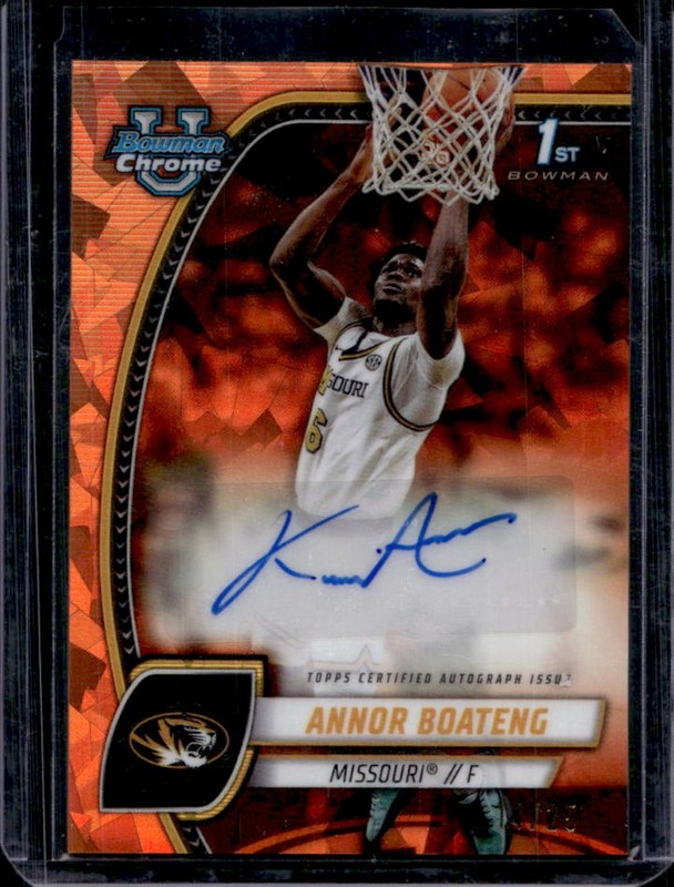 2024-25 Bowman Chrome U Sapphire Annor Boateng Auto Orange Refractor #/25