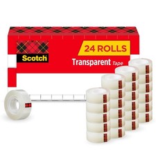 Scotch Transparent Tape, 3/4 in x 1000 in, 24 Boxes/Pack 600K24