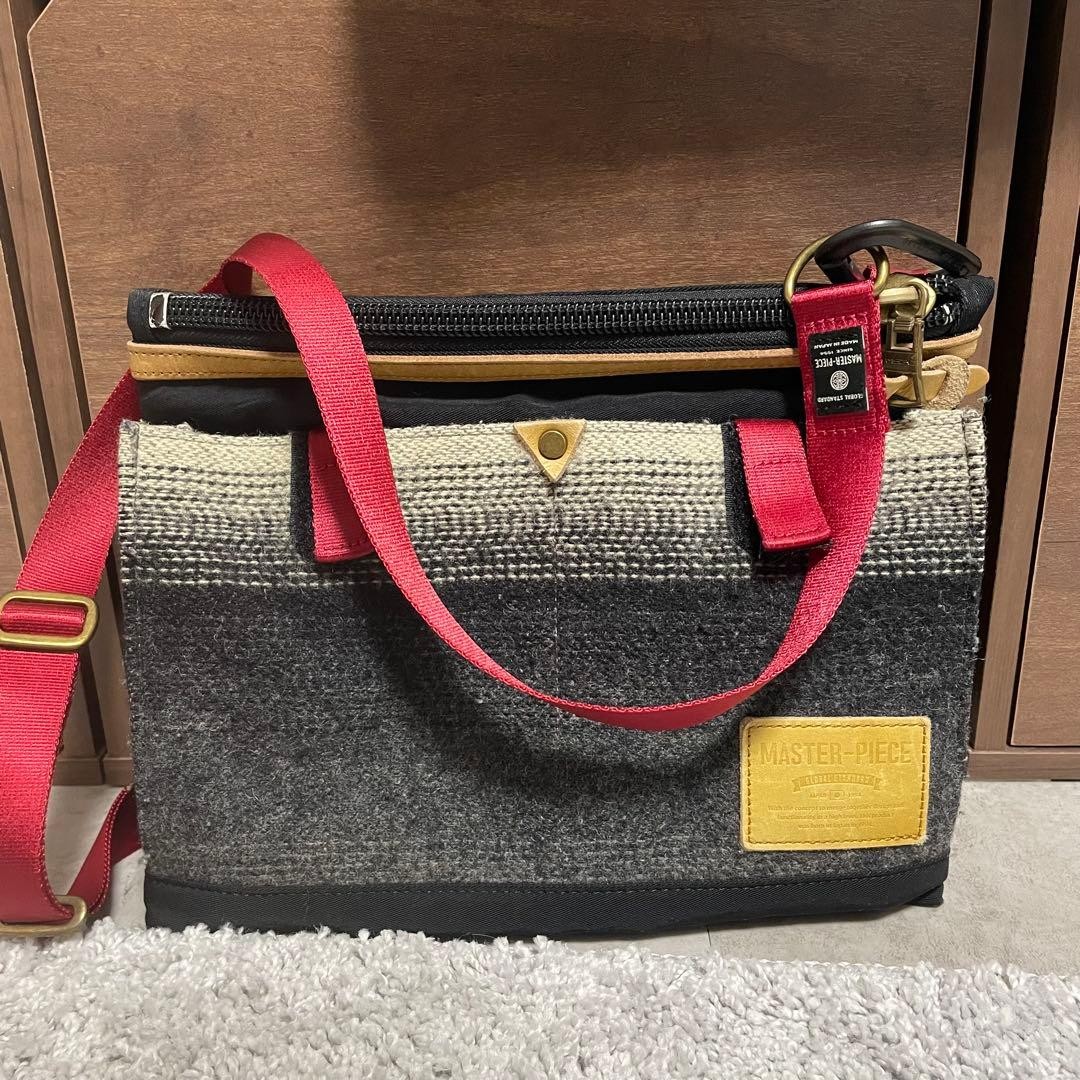 MASTER-PIECE Gradation Backpack Black Gray Red wi… - image 5