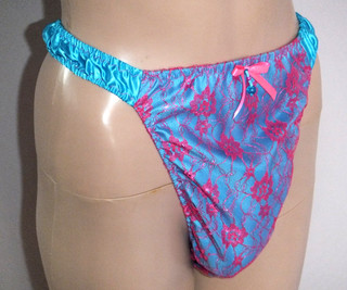 SISSY SATIN DOUBLE FRONT & GUSSET DISCRETE PANTIES C/D ROLE PLAY PRIDE 28" 44"