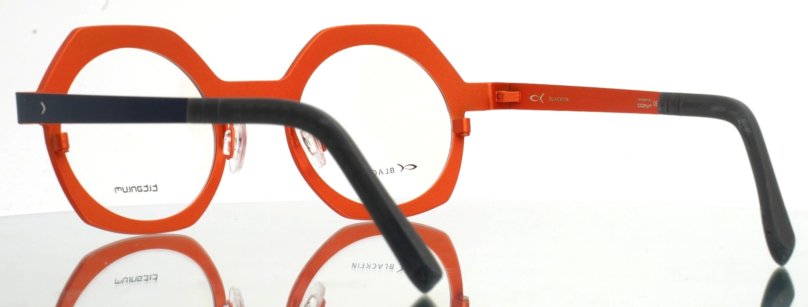 BLACKFIN BF1009 Waterville 1550 Navy Orange Unisex Eyeglasses 45-23-145 B:42
