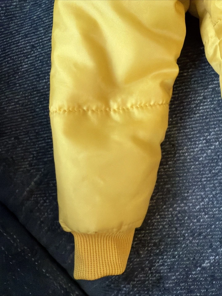 7 For All Mankind Toddler Yellow Winter Puffer Coat With Faux Fur Hood 3T NWOT - Image 2 of 4