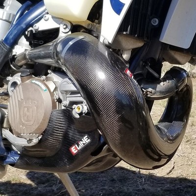 E-Line Carbon Fiber Pipe Guard for Factory Pipe #MPG25019 KTM/Husqvarna/Gas Gas