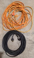 Lot 2 Indoor/ Outdoor 16GA  Extension Cords 55 & 85 Ft. Black/Orange SOW-A SJTW