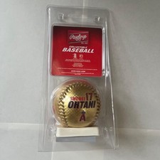 Shohei Ohtani Commemorative Gold Baseball MLB Rawlings Unopened Collectible