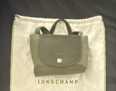Longchamp Green Backpack Lightweight Adjustable Strap Women's Bag
