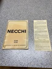 Manuale utente macchina da cucire NECCHI modello 538 e 539