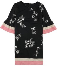 Alfani Womens Floral Print Scuba Dress, black, 12